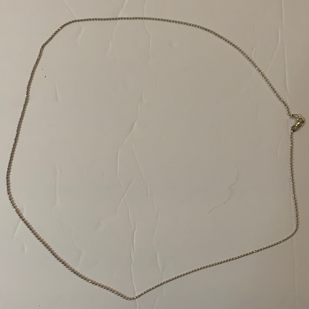 24 in sterling silver beaded chain